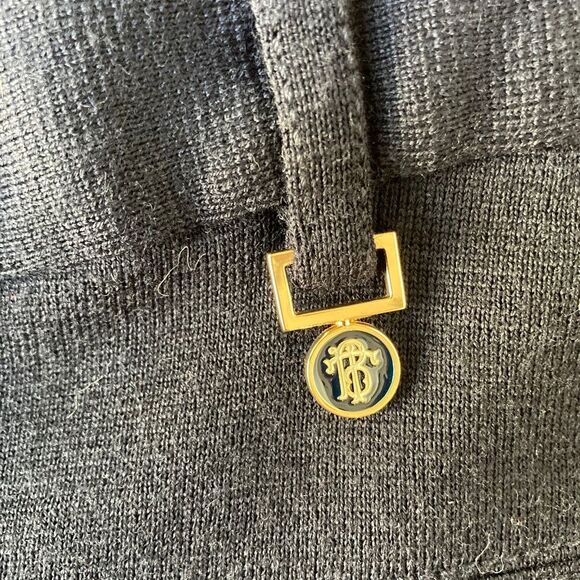 Tory Burch Beverly Pants Women's 10 Navy Blue Wool Blend Knit Classic Workwear - Picture 5 of 9